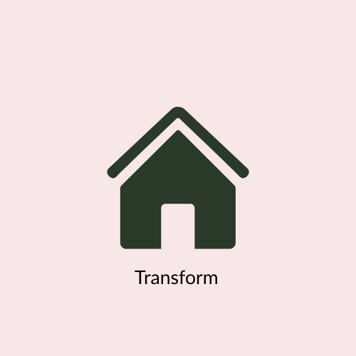 House icon representing home interior design services.