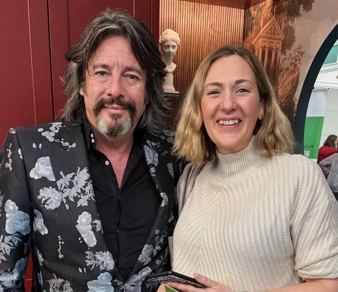 Emma, the Interior Mixologist and Lawrence Llewellyn-Bowen at Ideal home show