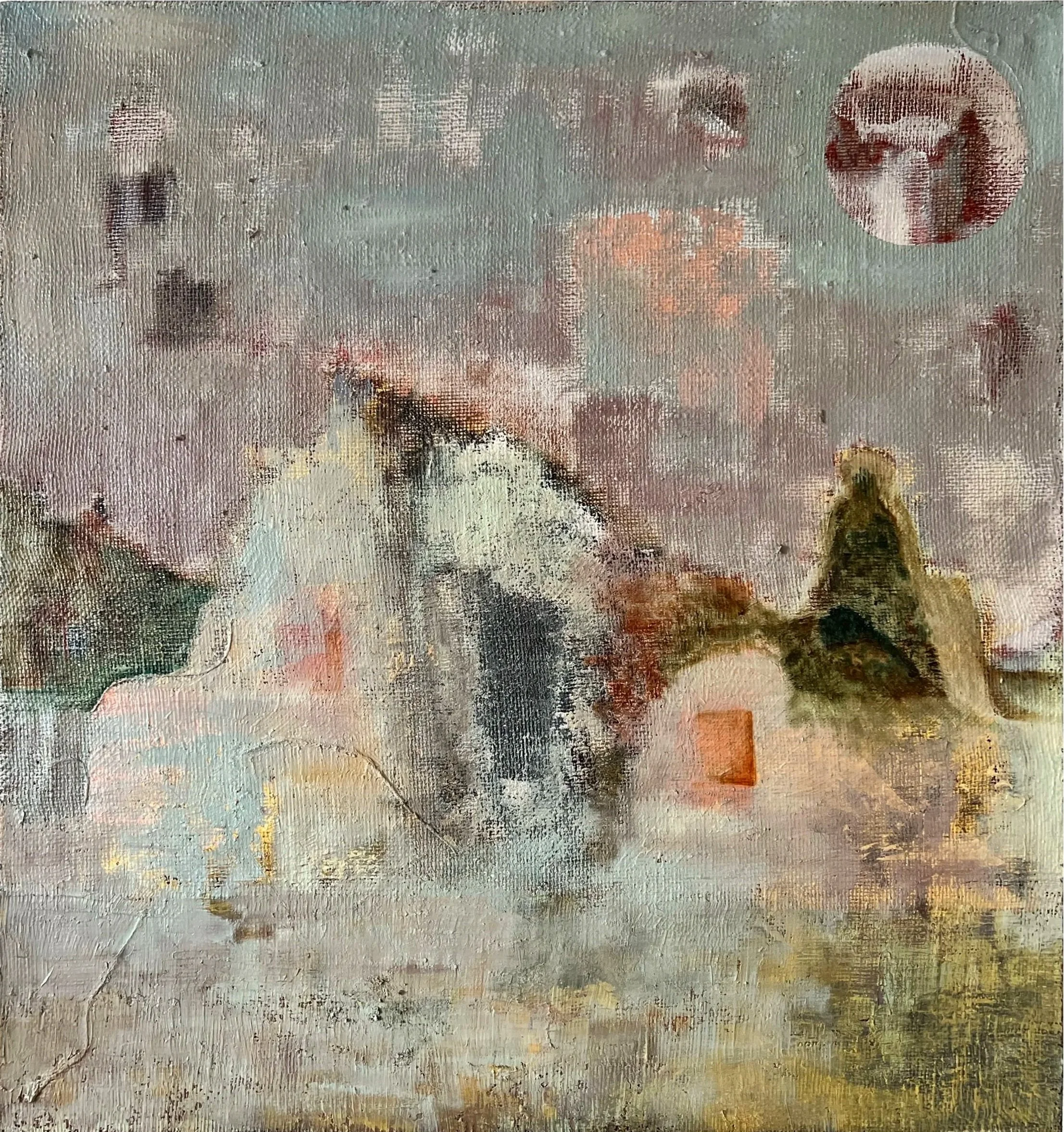 Passages. oil on burlap. 95 x 90 cm. 2021