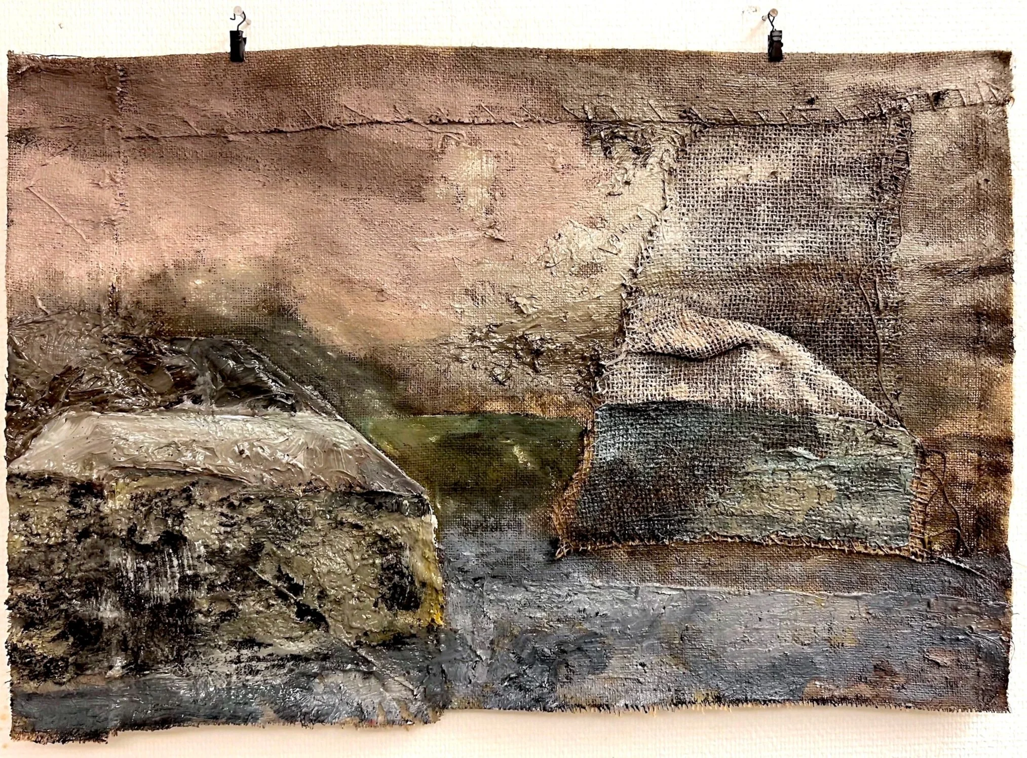Anticipation. oil on burlap. 45 x 70 cm. 2021