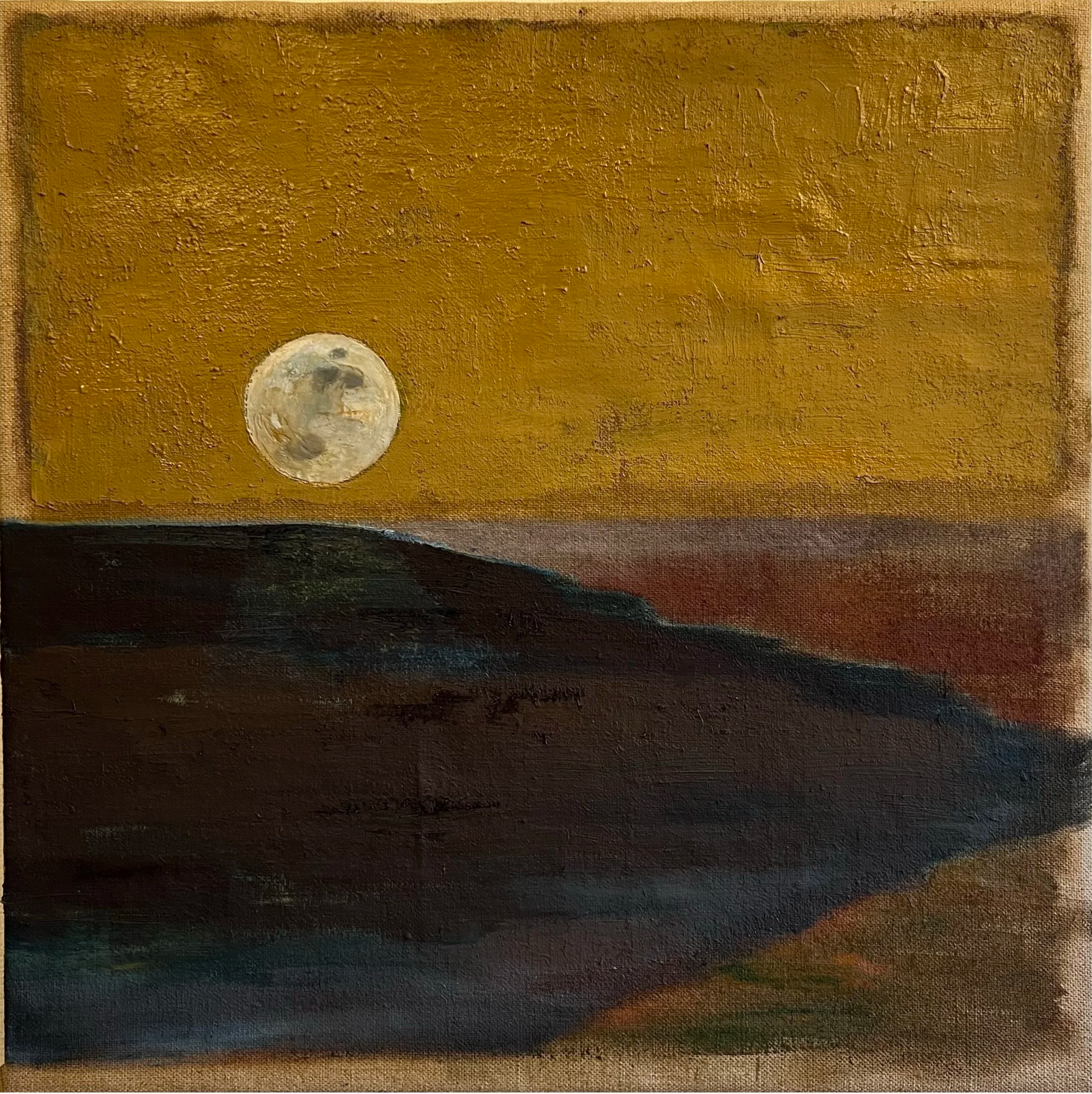 The Golden Night. oil on jute. 88 x 88 cm. 2024
