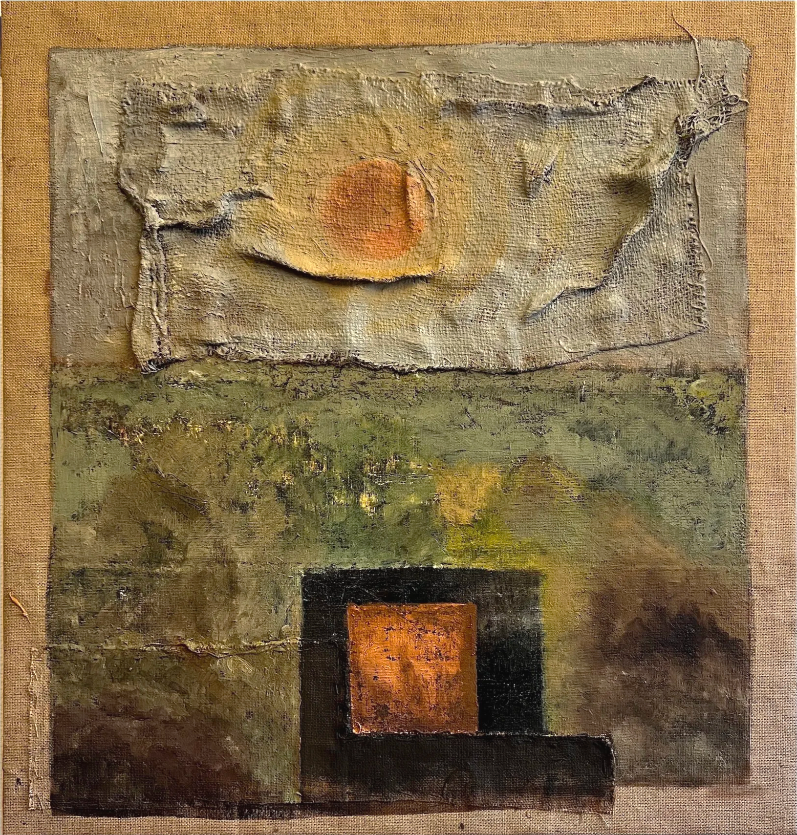 The Lapis. 90 x 85 cm, oil on burlap. 2025