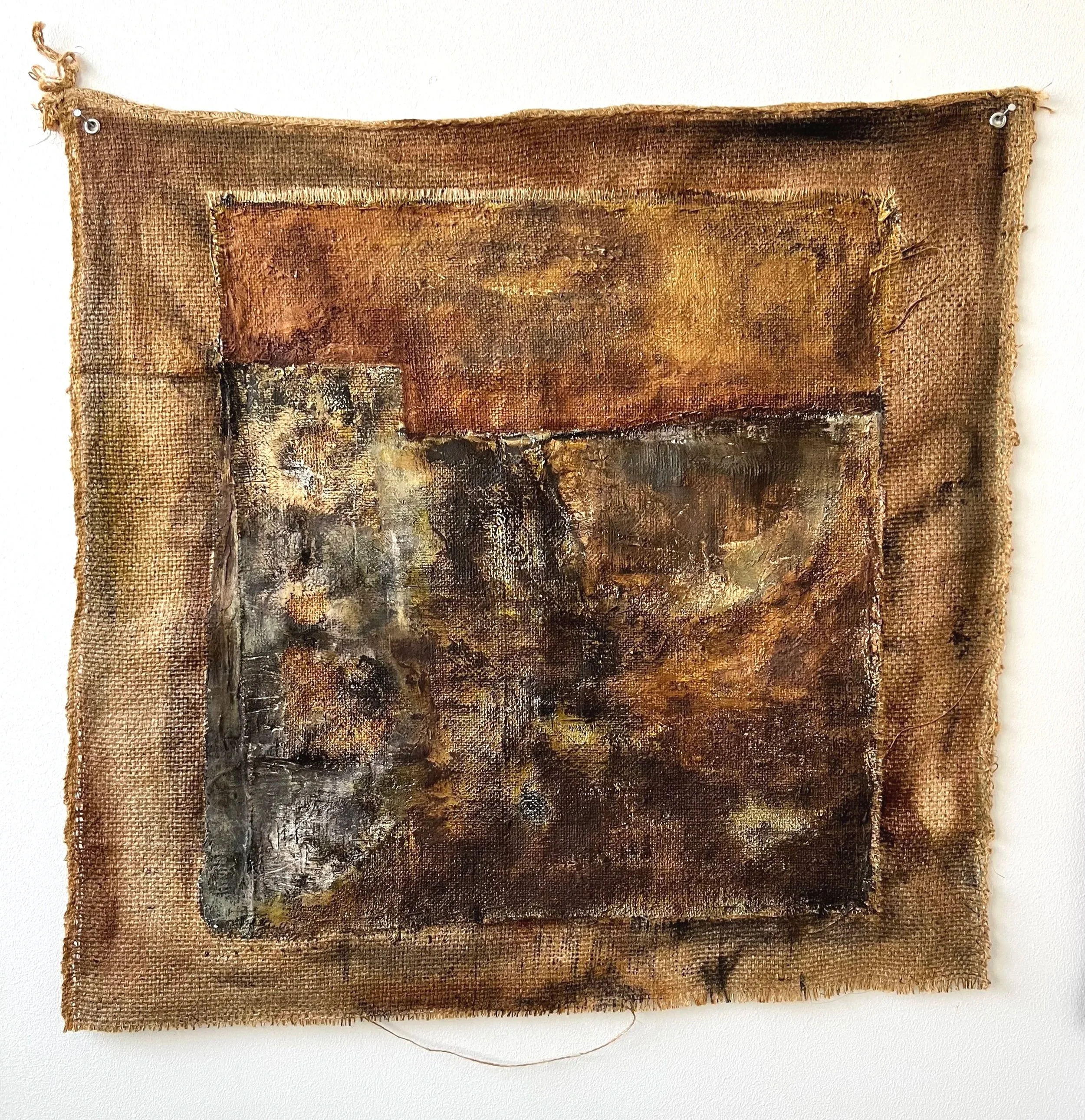 The Almighty, oil on burlap 75 x 72 cm.  2022