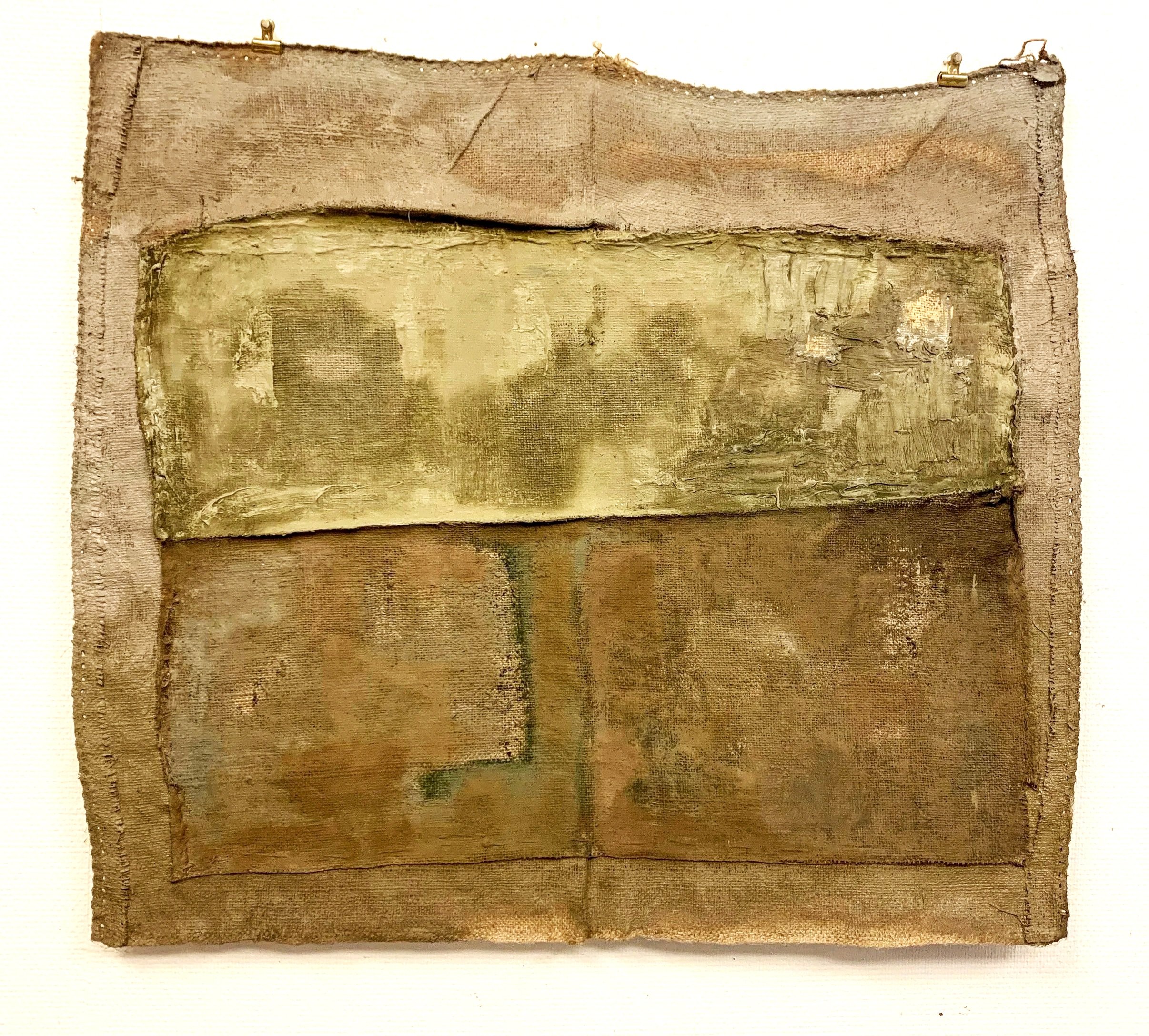 A Previous Shelter, oil on burlap, 76 x 85 cm. 2022