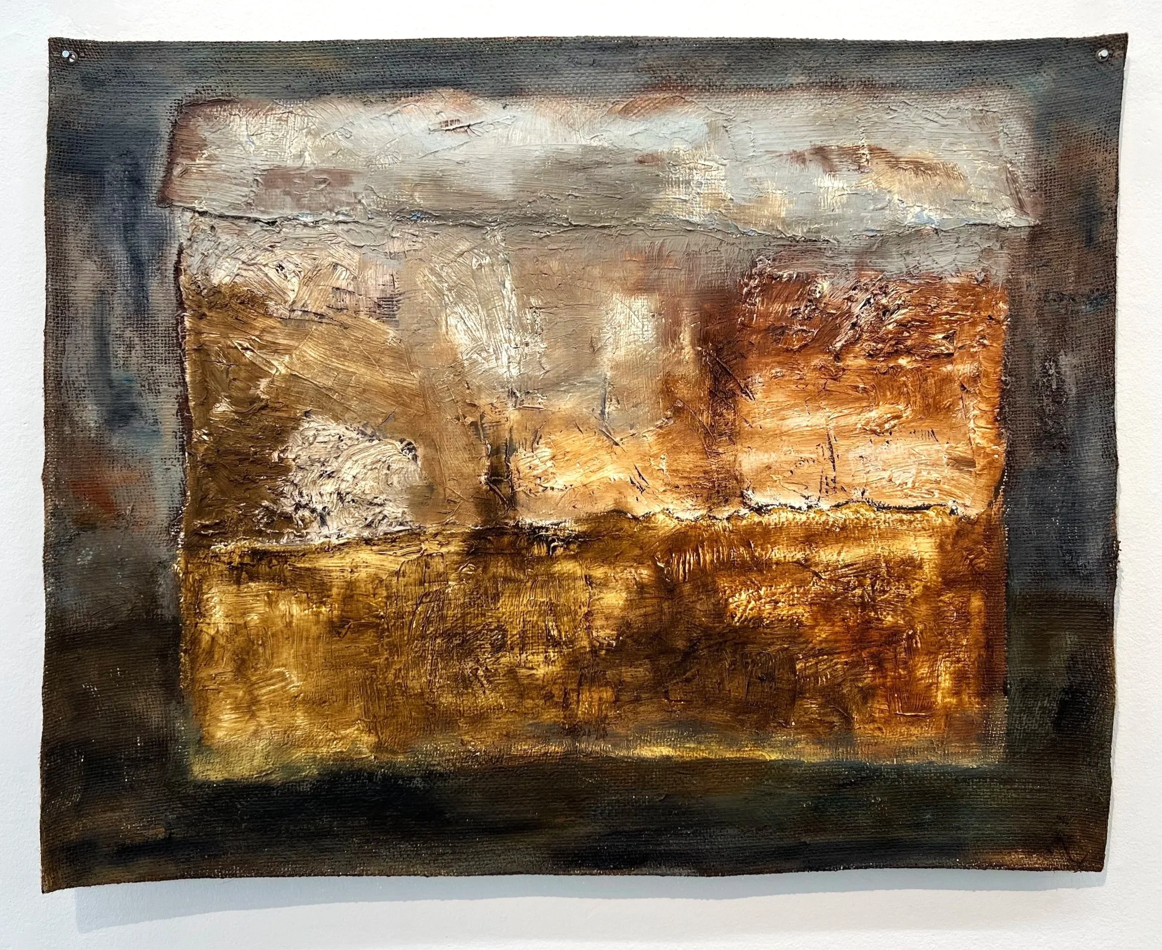 Hemmet, oil on burlap, 72 x 92 cm. 2024 