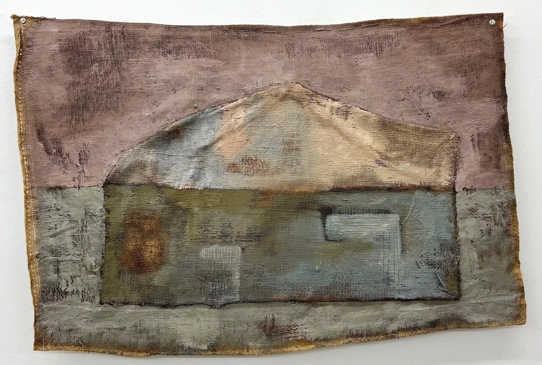 Shrine, oil on burlap, 70 x 102 cm. 2023
