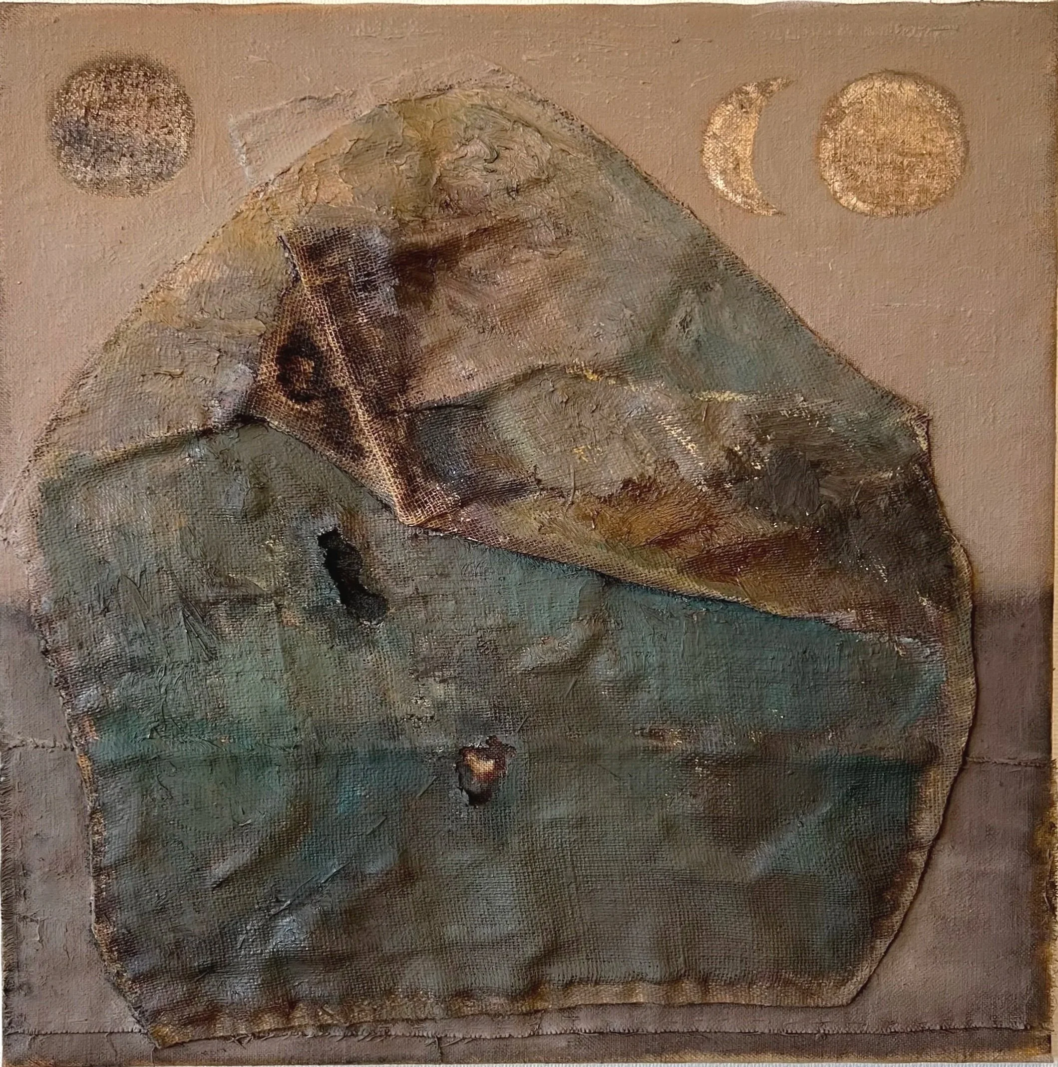 Corpus Anima. oil on burlap, 88 x 88 cm. 2025