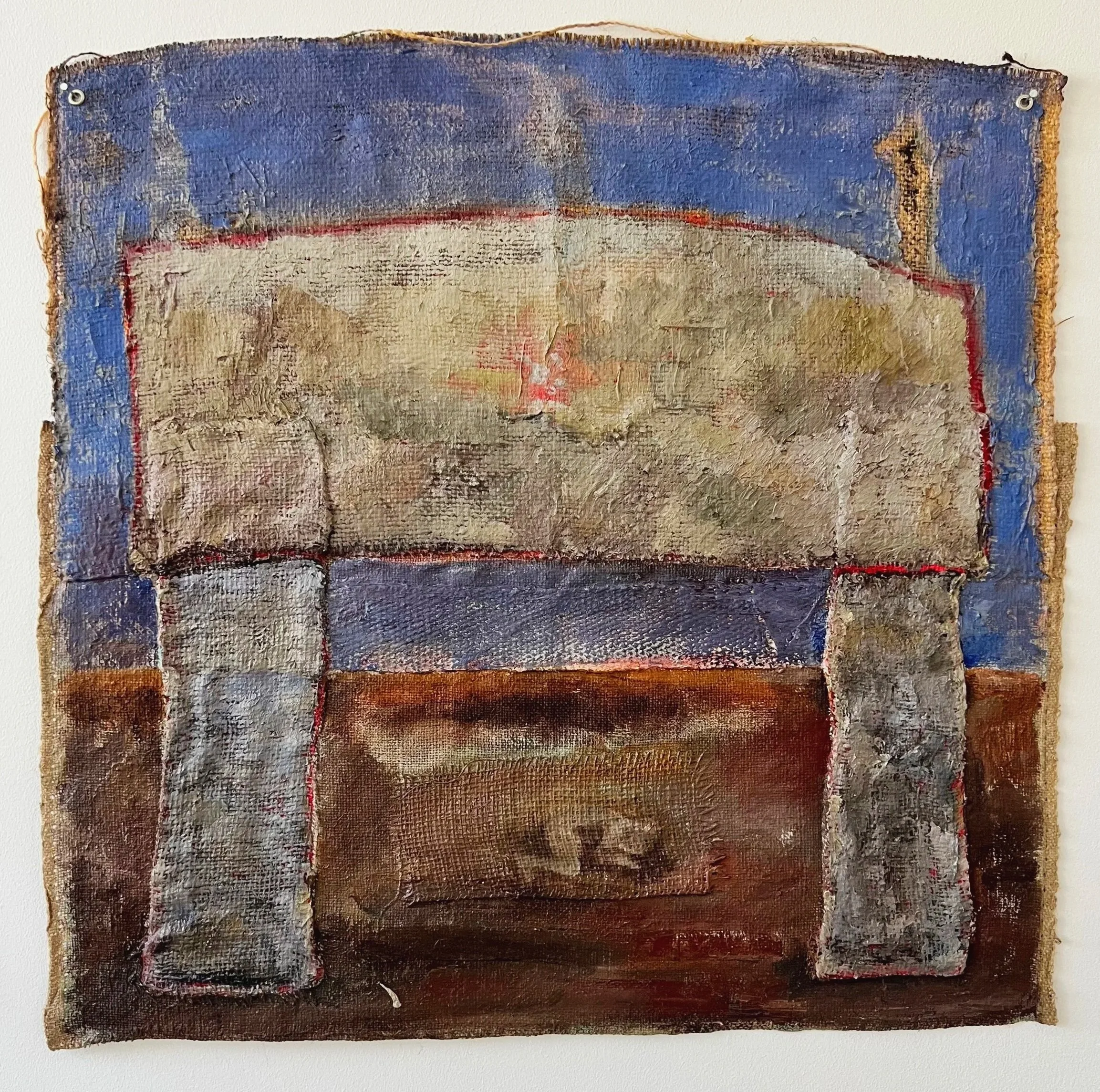 A Sanctuary. oil on burlap. 76 x 80 cm. 2026