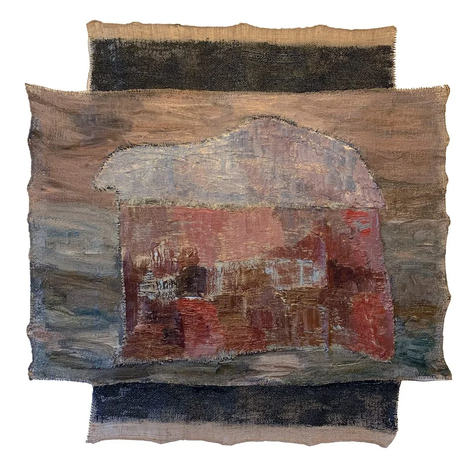 Solitude. oil on burlap. 100 x 100 cm. 2021