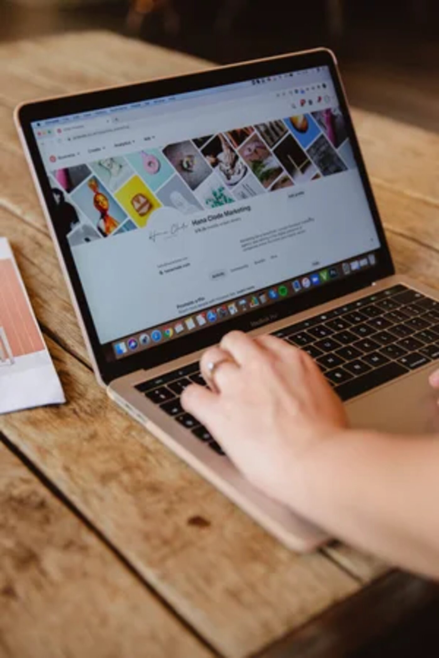 HC Marketing website on a laptop, representing specialist SEO consultancy for interior designers.