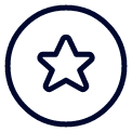 A star icon inside a circle