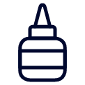 Outline of a baby bottle with a nipple