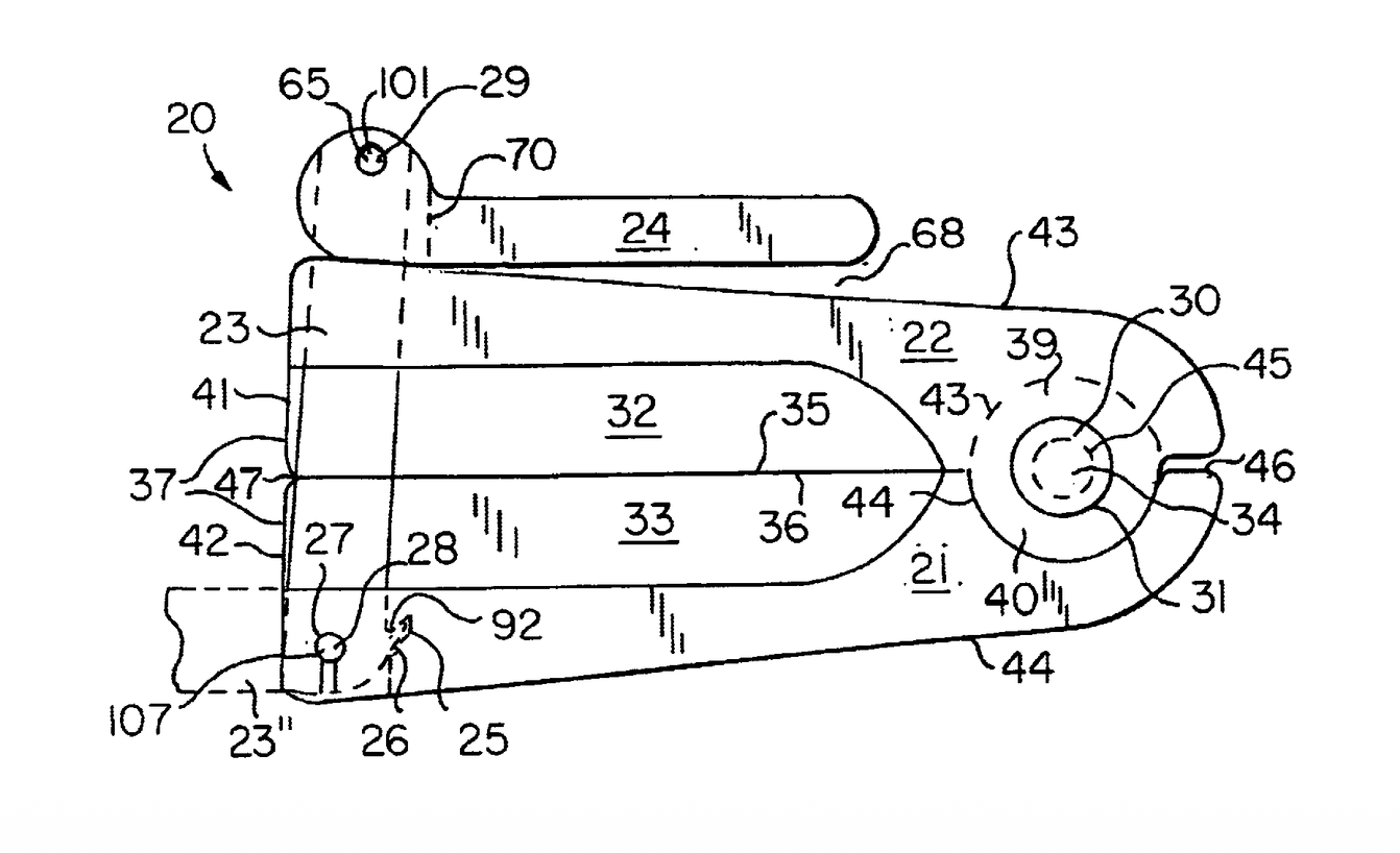 A technical diagram of a circumcision device with various numbered components and labels.