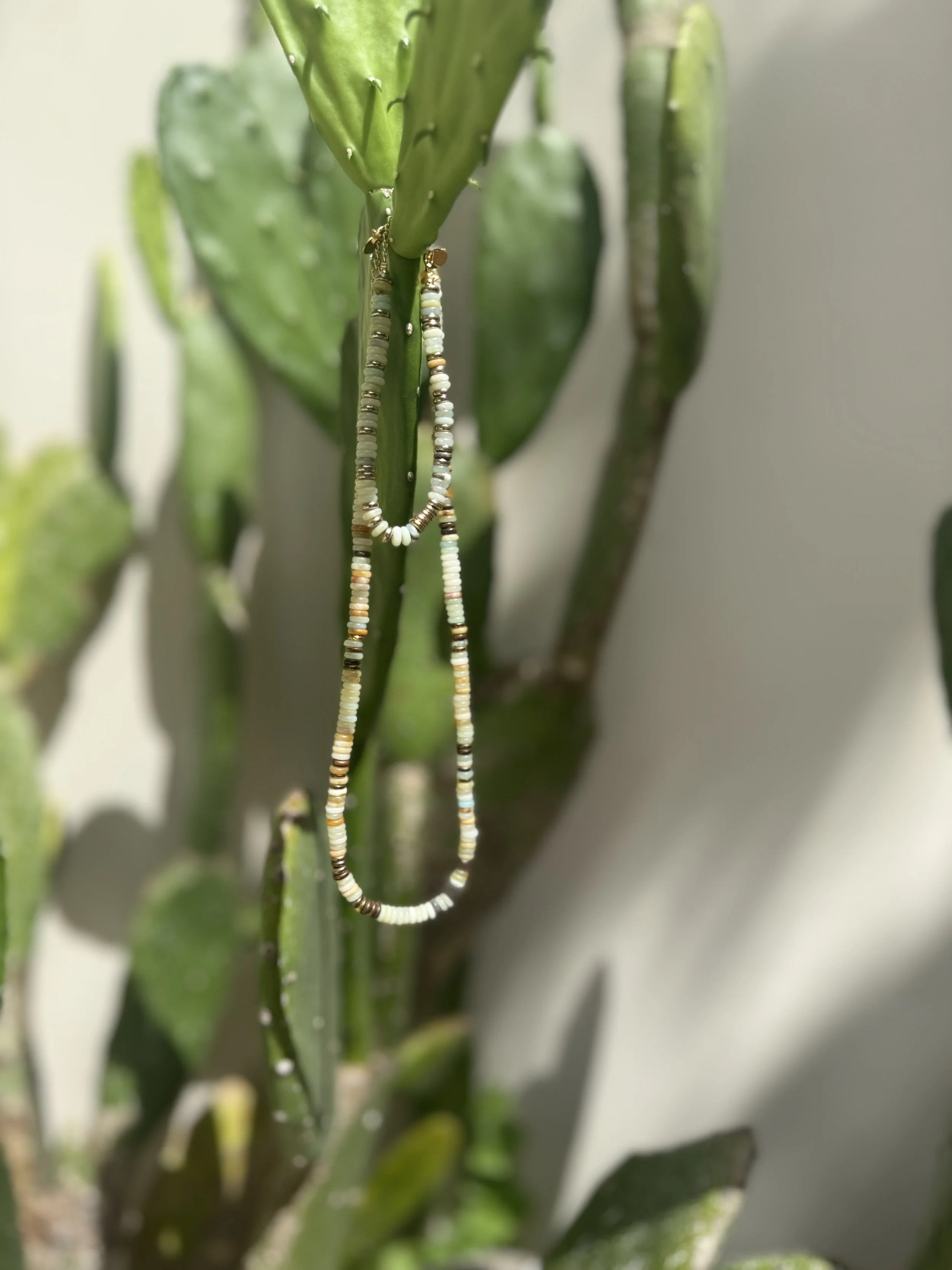 Growth crystal necklace