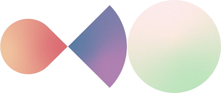 Diagramme avec cercles colorés et sections en dégradé de couleurs
