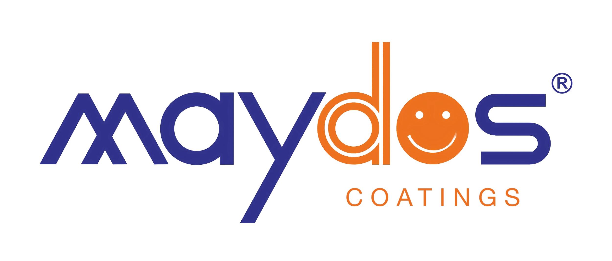Logo of Maydos Coatings with the company name and an orange smiley face integrated into the logo design.
