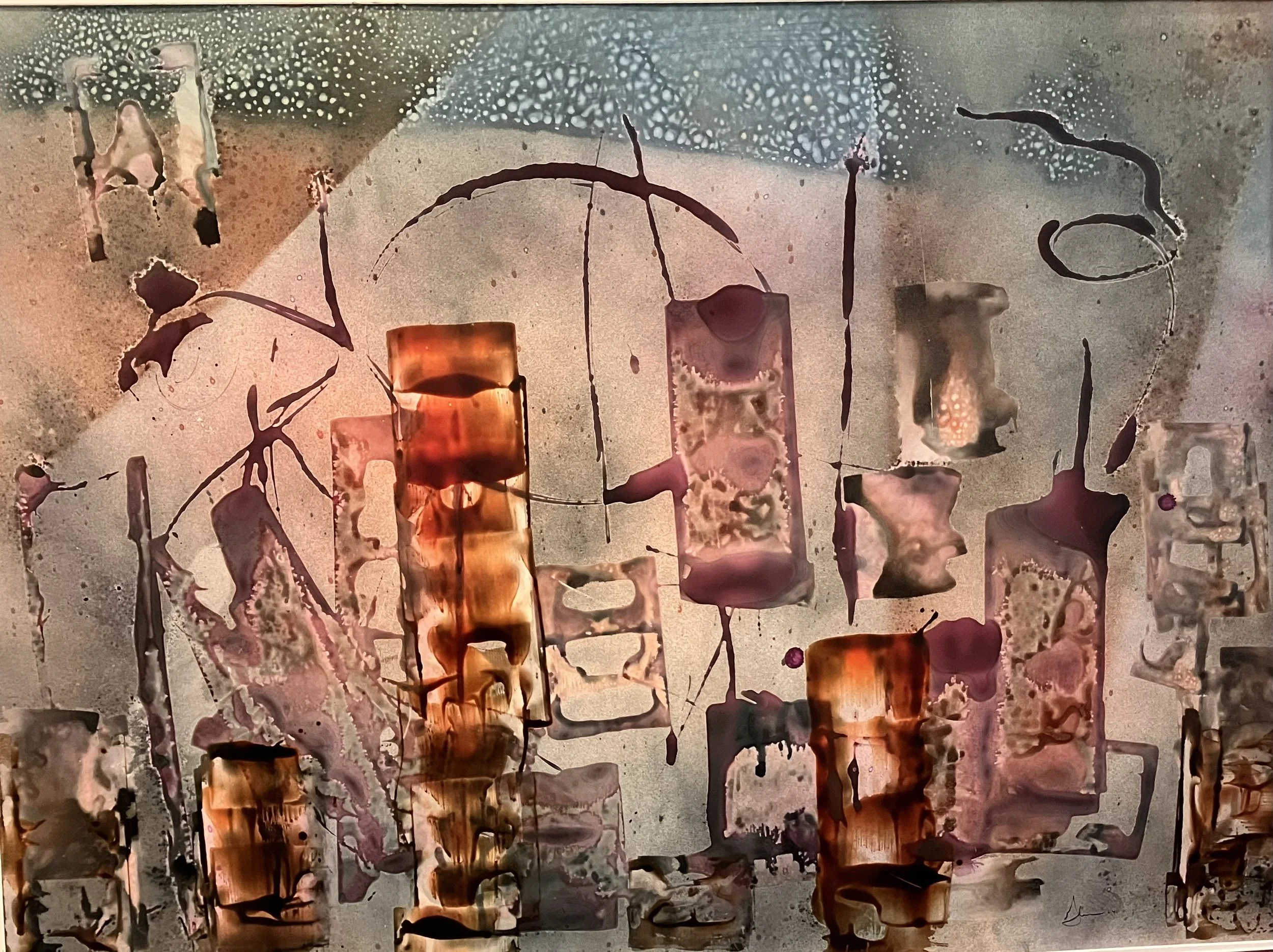 Tom's Marvelous Toy   29 x 40 in. Watercolor on yupo paper - 2024