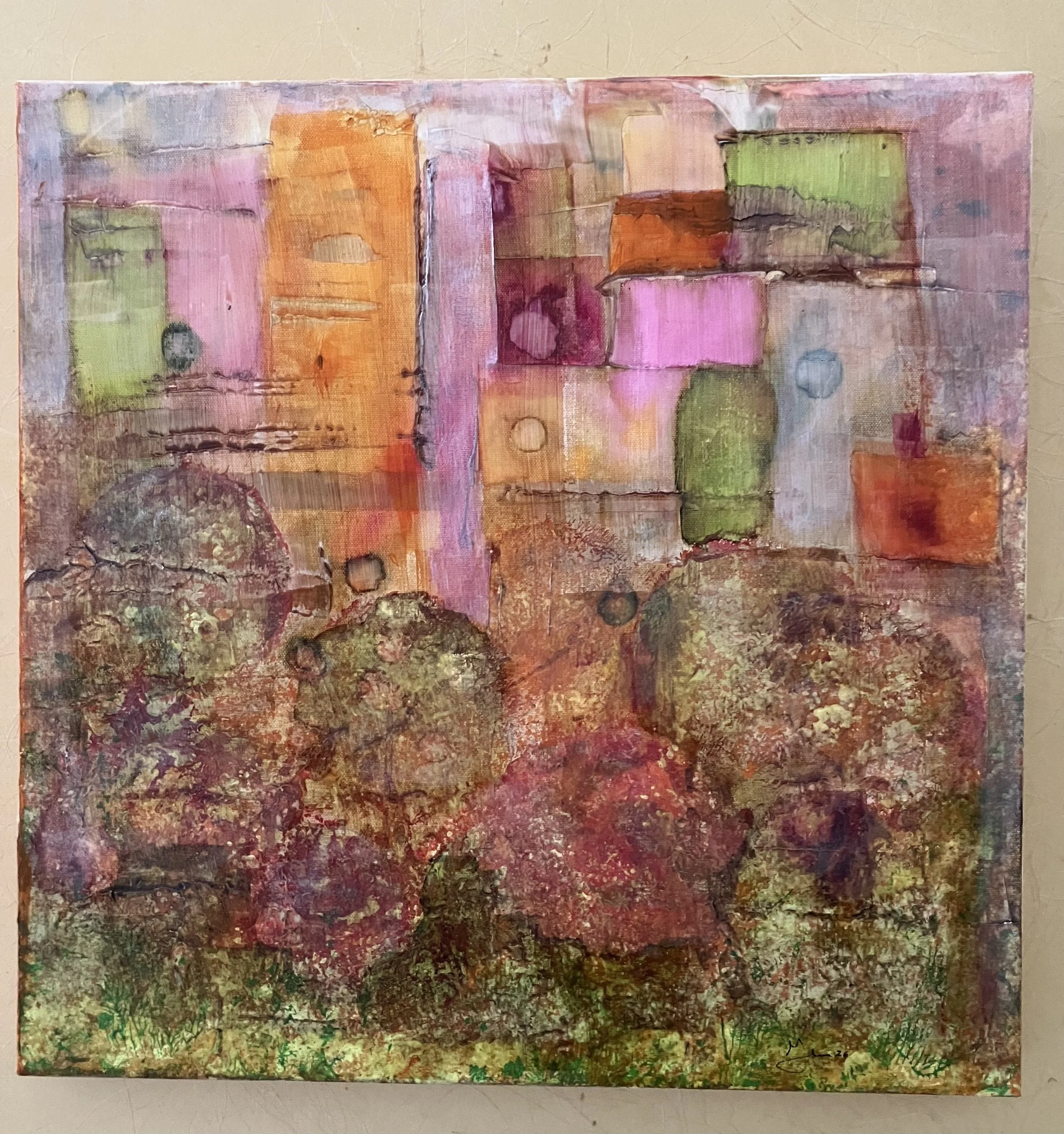 20 x 20 in.    Mixed media on canvas -   2025