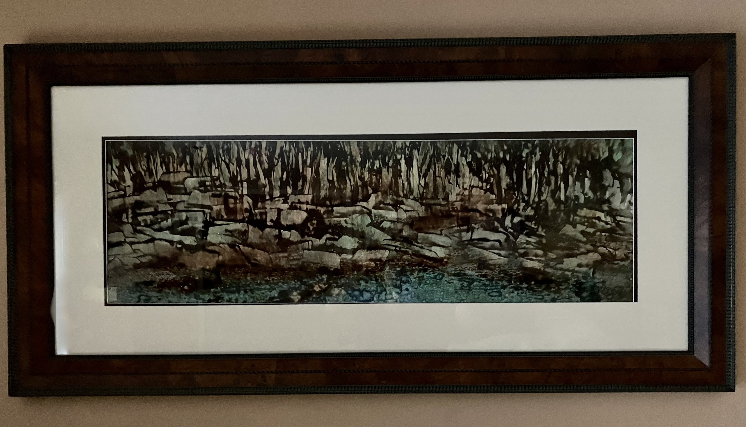 Meigs Point   12 x 37 in.  Watercolor on yupo paper - 2025