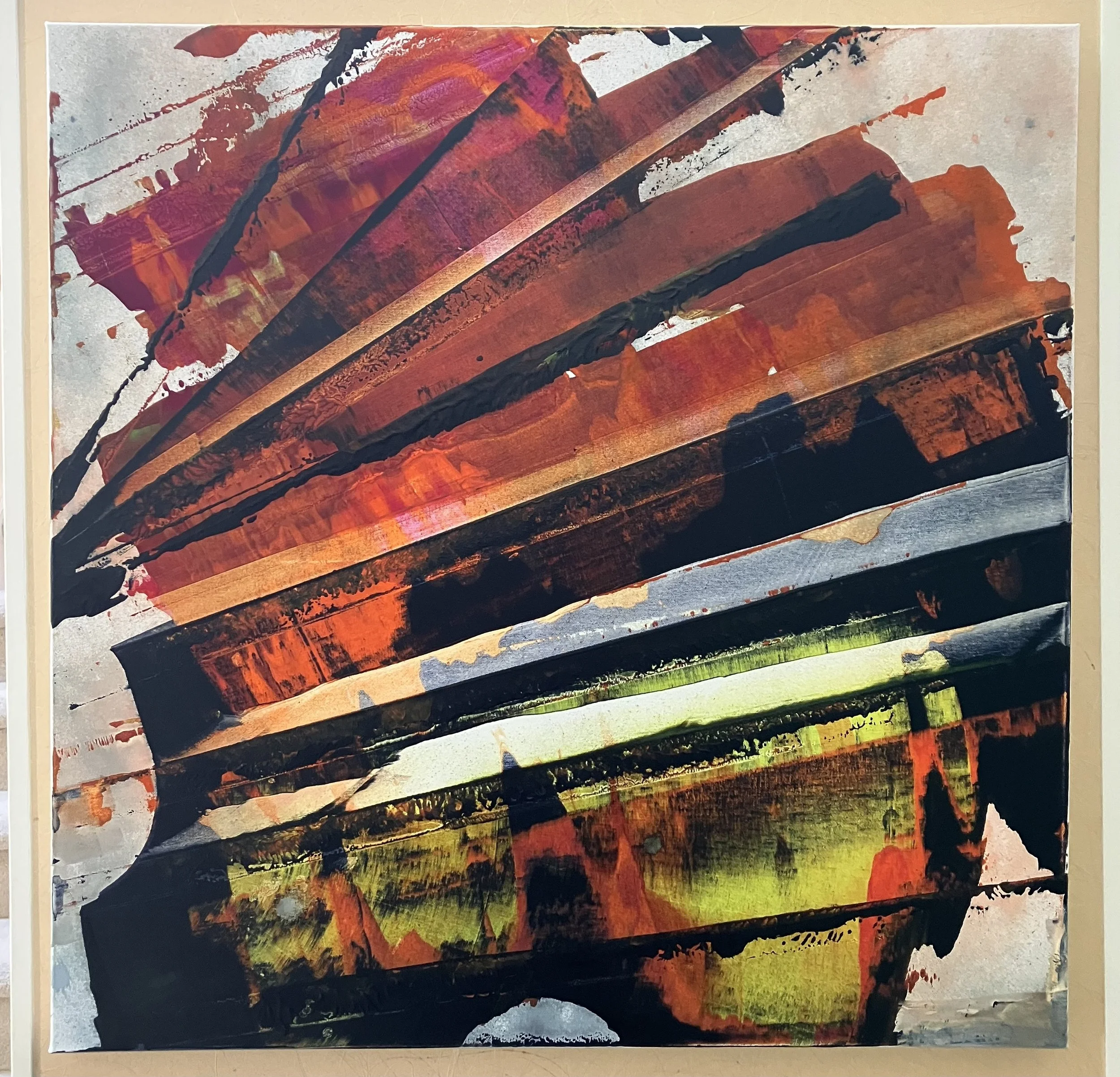 Grand Piano 30 x 30 x 1.5 in. Mixed media on canvas - 2026 - In private collection