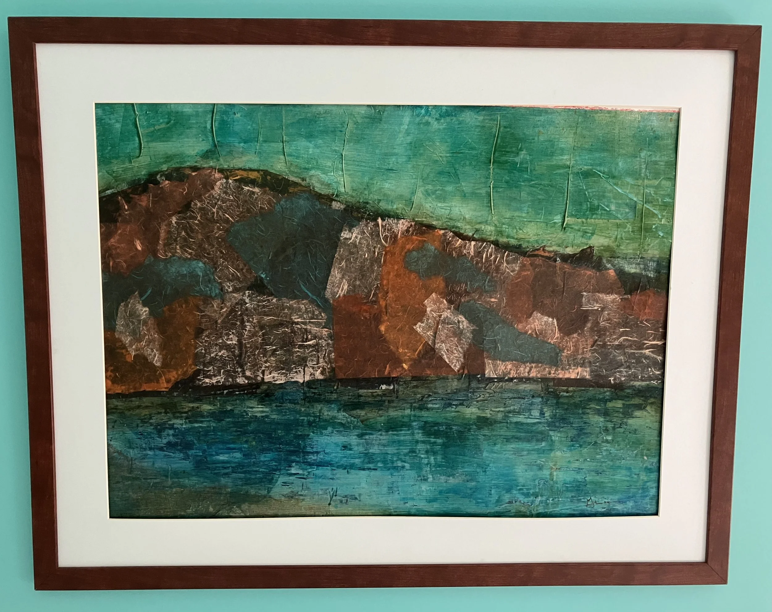 CT 21 x 29 in. Acrylic with collage on canvas - 2024 - Available