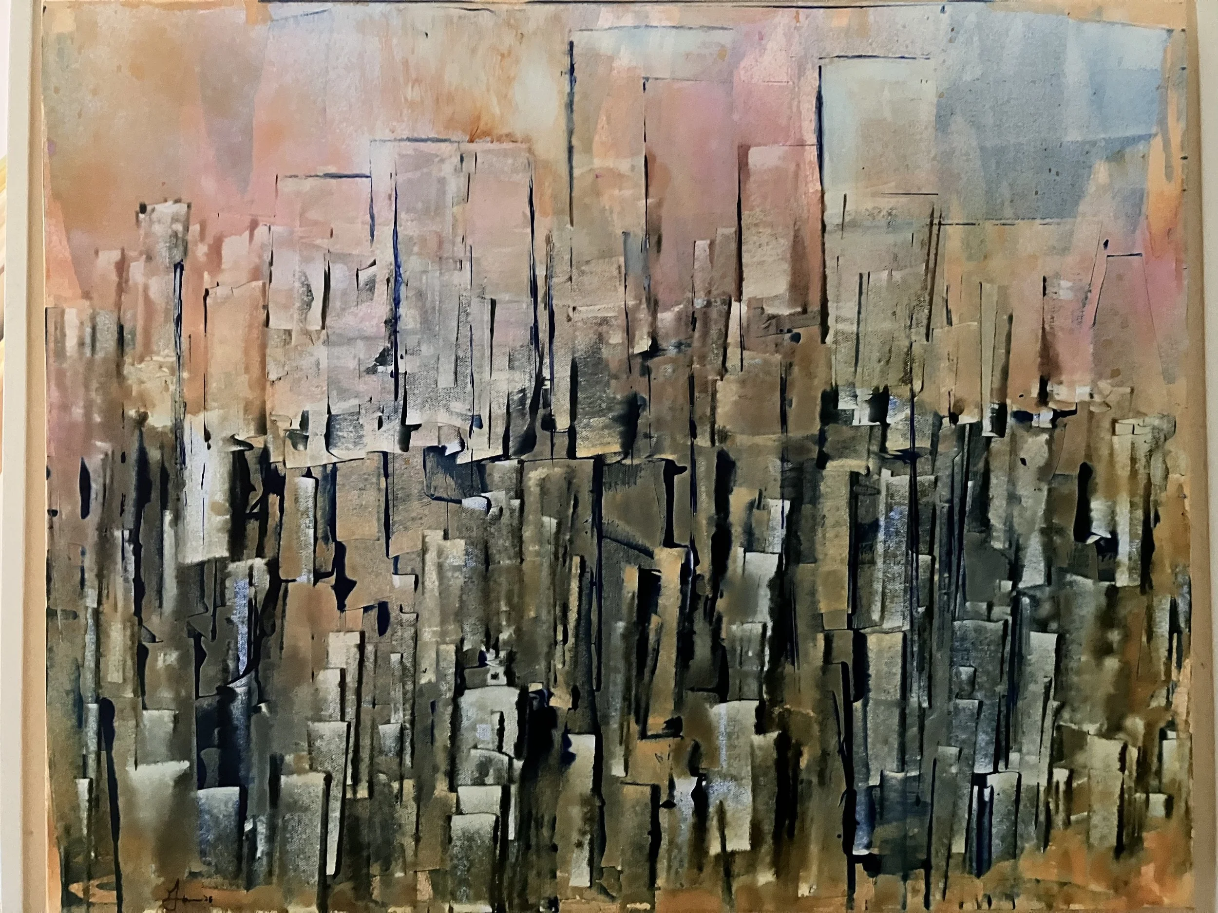 NYC II   24 x 30 in. Mixed media on canvas - 2024