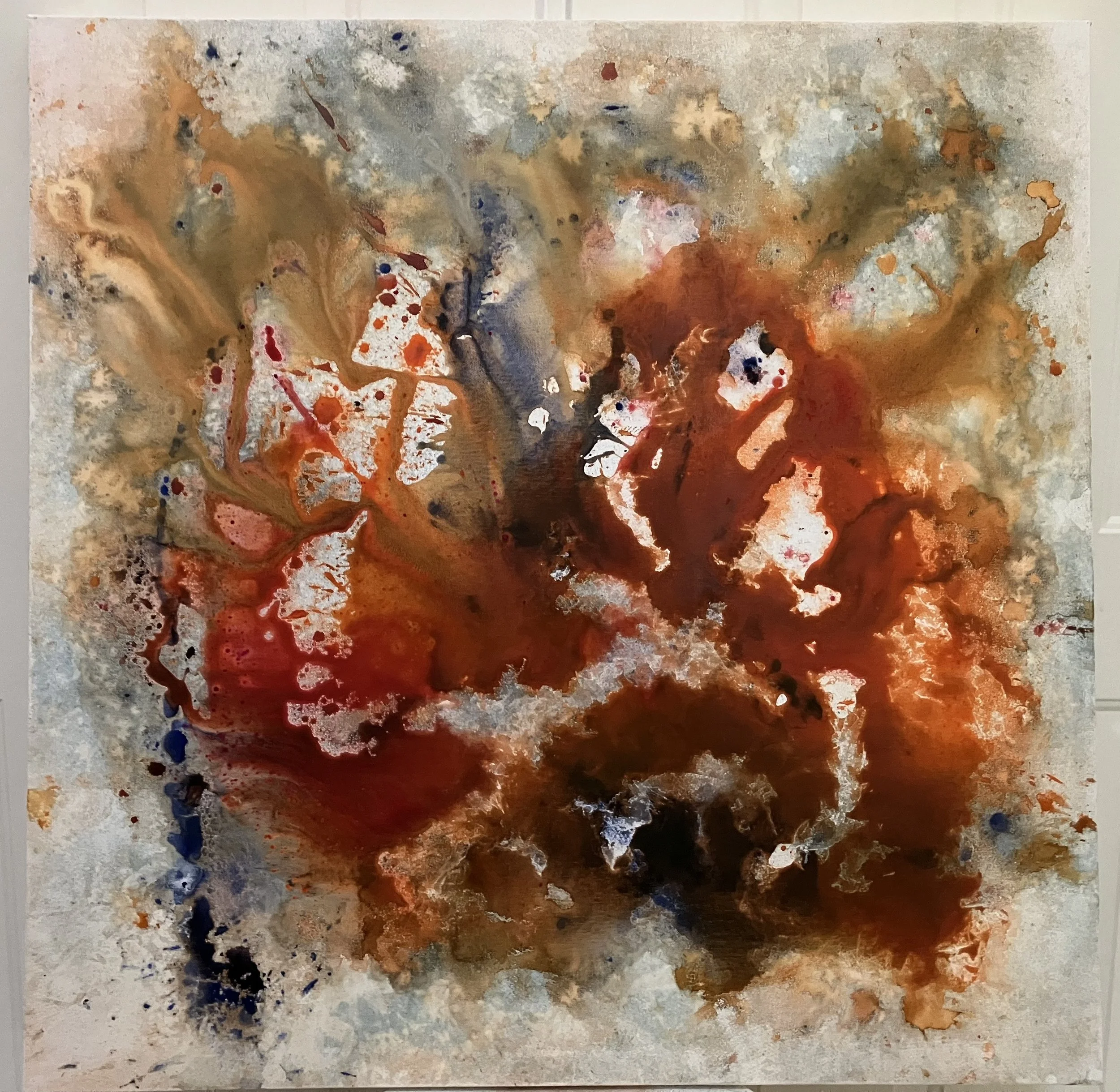36 x 36 in.    Watercolor on canvas -   2026