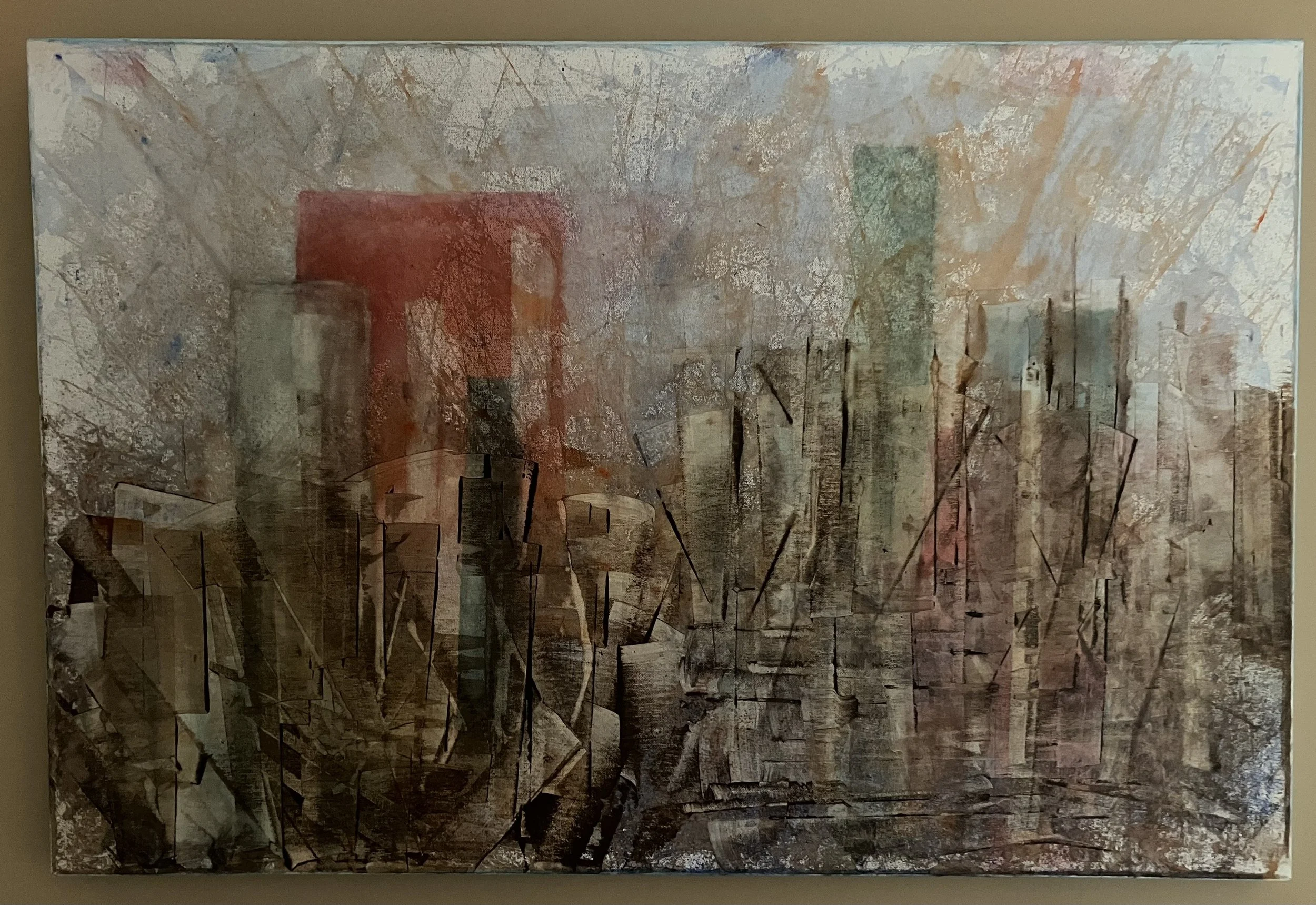 Inevitable    24 x 36 in.    Mixed media on canvas -   2024