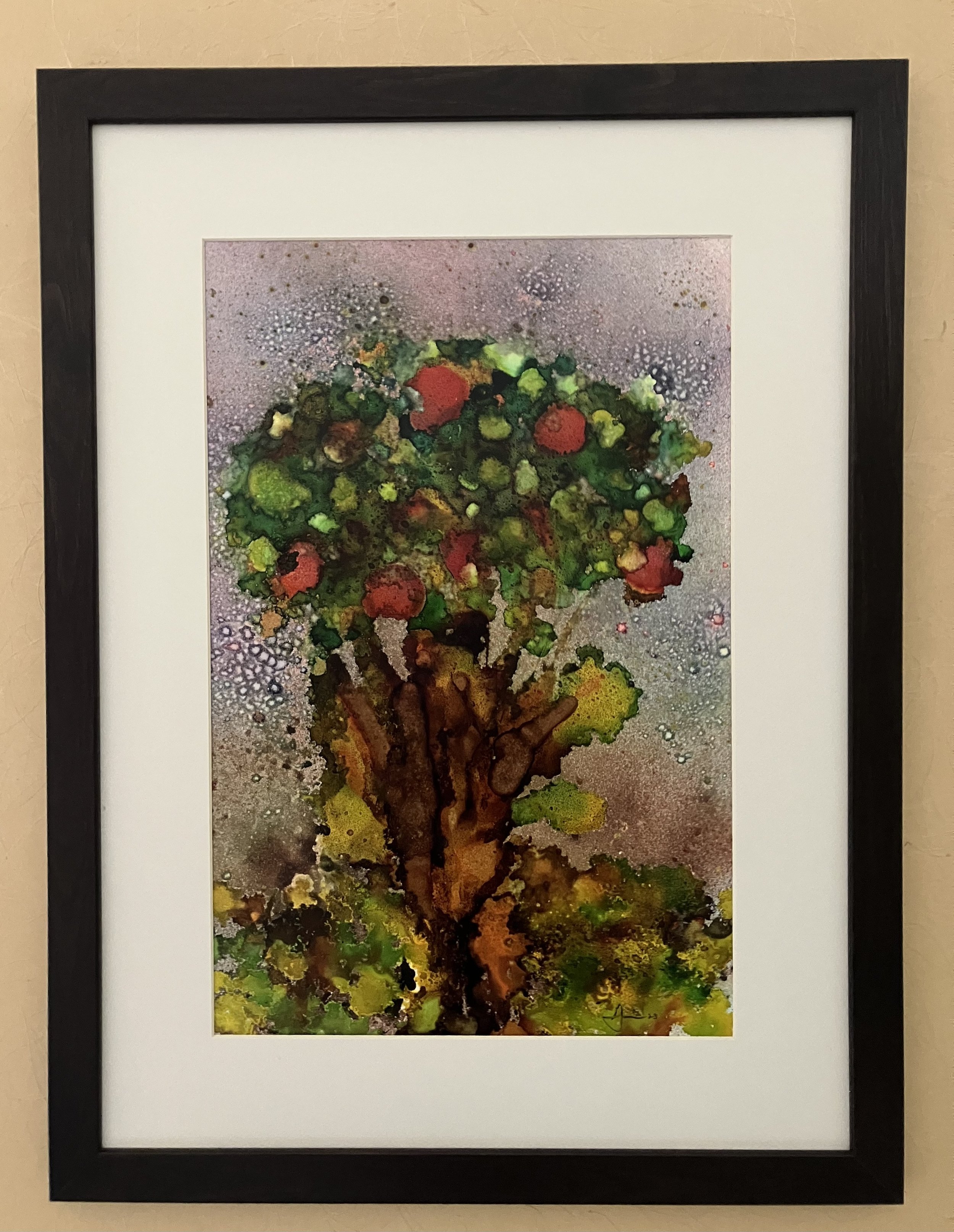 19 x 12.5 in.    Alcohol ink on yupo paper -   2023