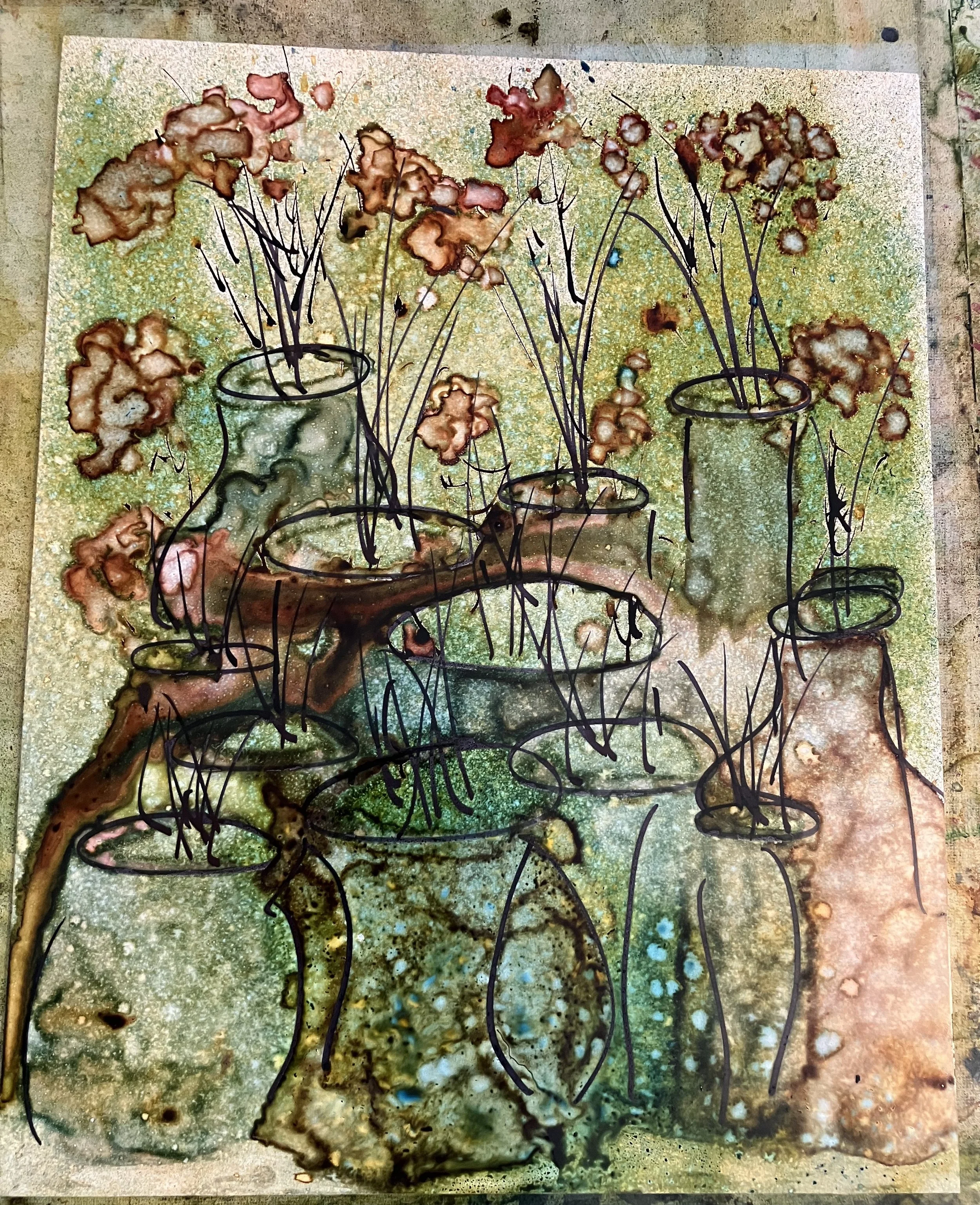 10 x 13 in. Water color on yupo paper - 2025