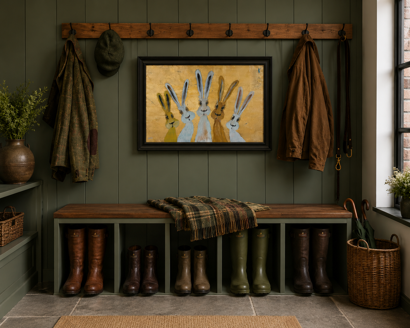 The Treasure up to 5 Hares 72 x 52cm