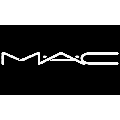 The MAC Cosmetics logo in white text on a black background.