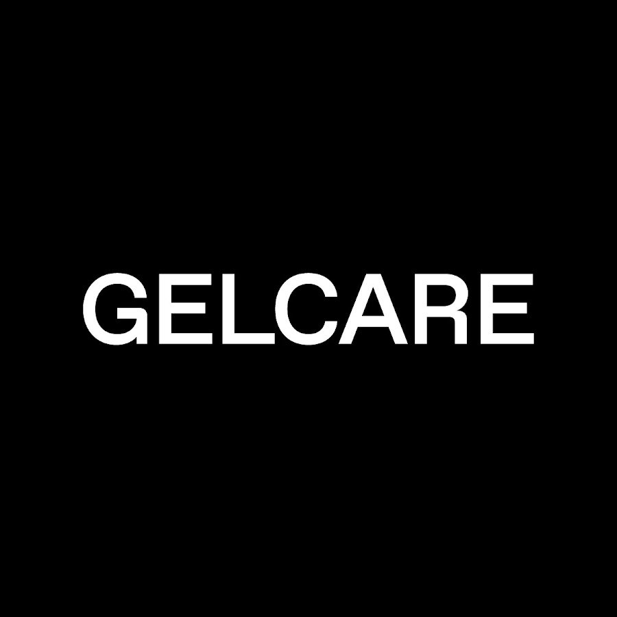 Black background with the white text 'GELCARE' centered