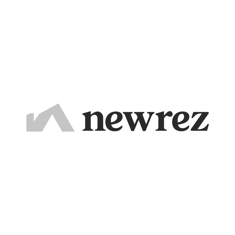 Newrez logo with stylized letter N in gray on the left and the word 'newrez' in black text on the right.