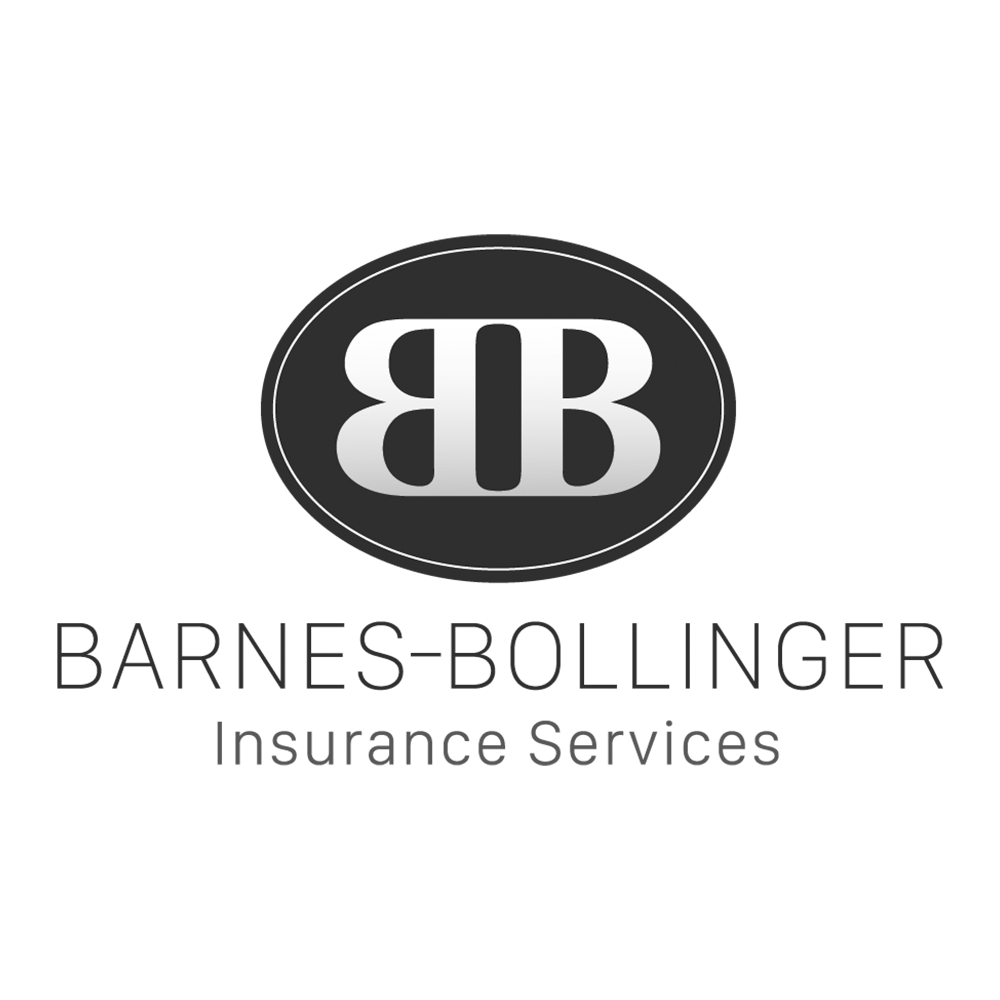 Logo of Barnes-Bollinger Insurance Services featuring a black oval with intertwined B's and the company name beneath.