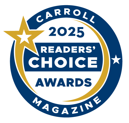Carroll magazine logo for Readers' Choice 2025 linking to magazine Facebook page