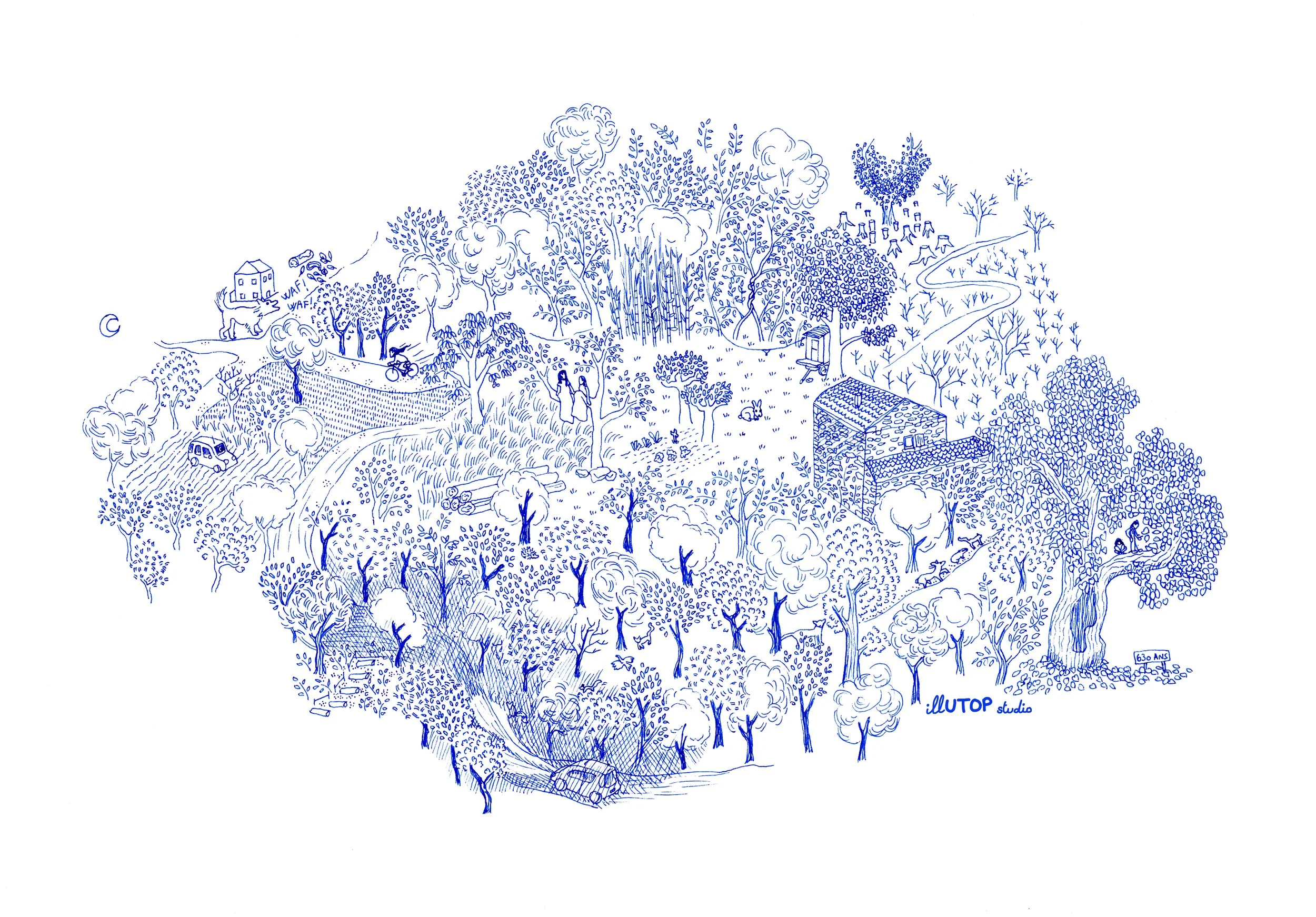Enfance en forêt, la carte sensible