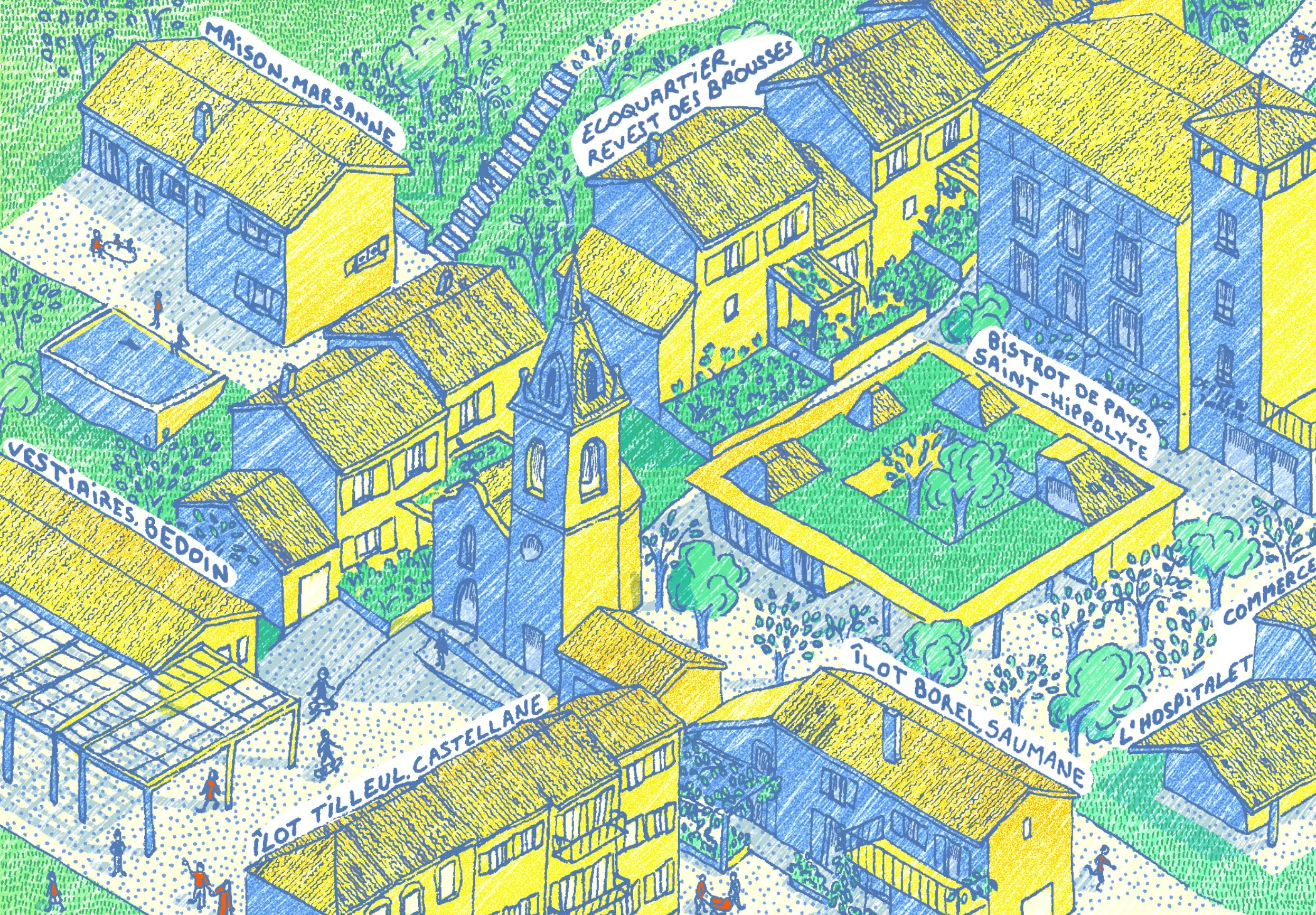 Axonométrie urbaine, la carte de voeux