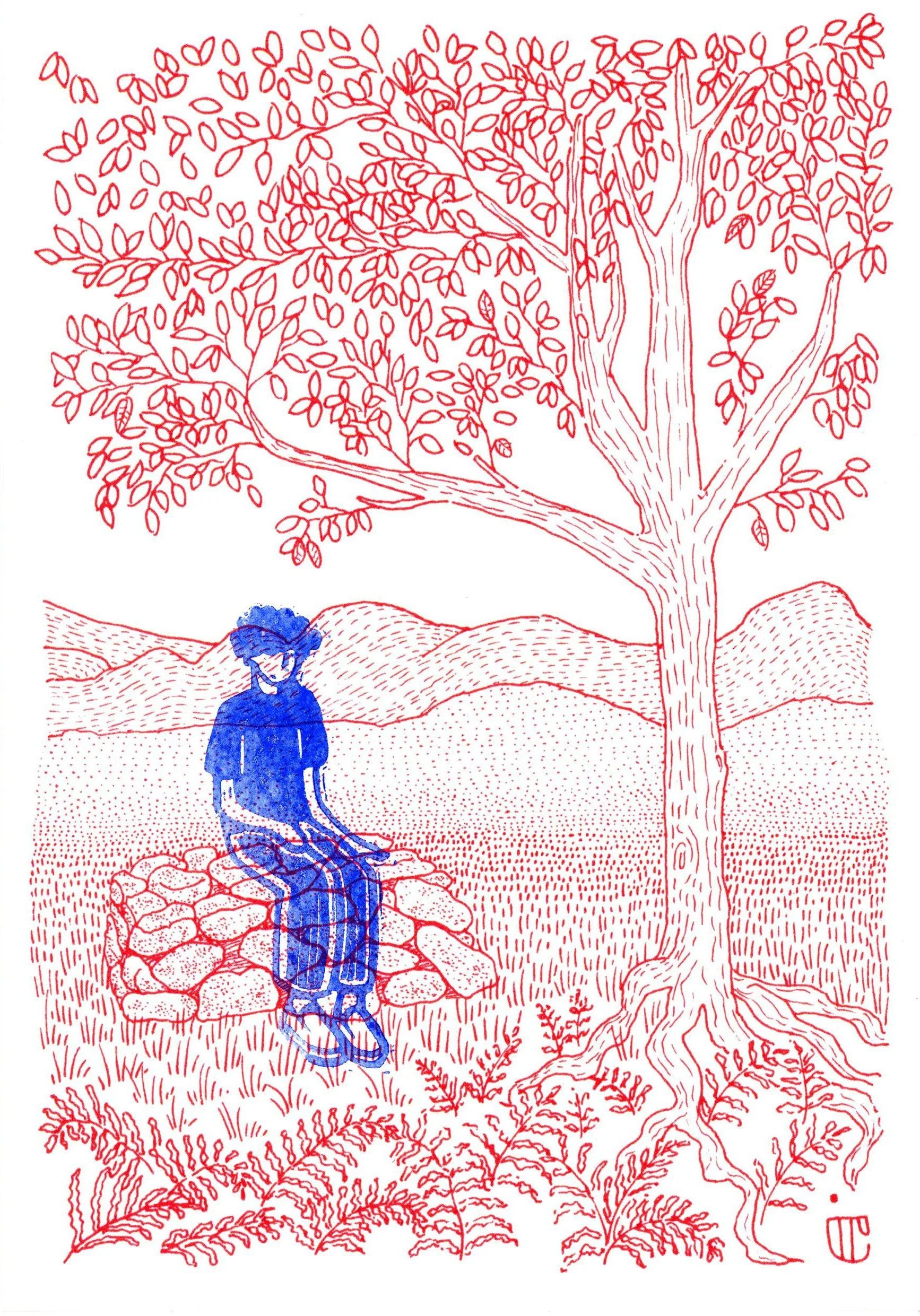 Le banc, illustration en édition limitée