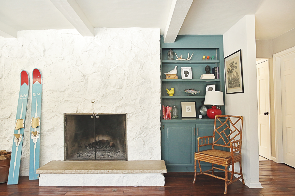 Painted cabinetry and living room remodel project