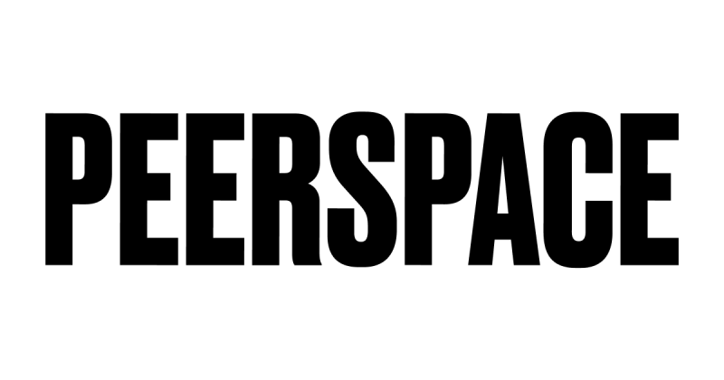 Bold black text reading 'PEERSPACE' on a white background.