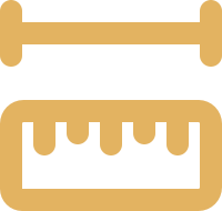 Two yellow rulers, one above the other, against a black background.