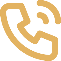 A gold or tan phone icon with a rotary dial design.