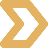 Gold and black stylized arrow symbol