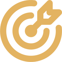 A stylized target with a wrench in the center, symbolizing repair or fixing a goal.