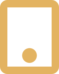 Simplified illustration of a mobile phone with a circular home button.