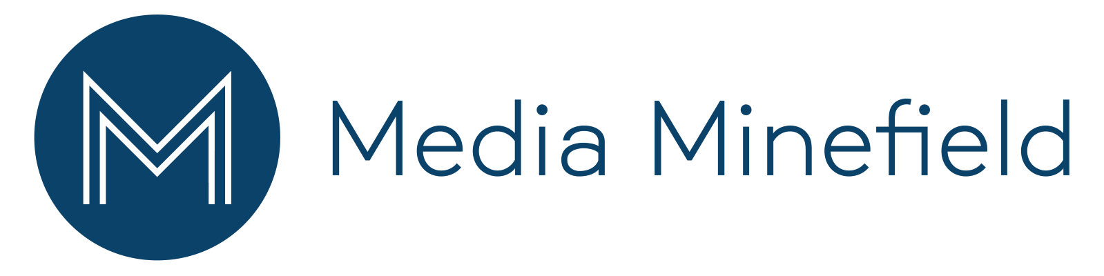 Media Minefeld logo with a stylized 'M' inside a dark blue circle and the words 'Media Minefeld' next to it.