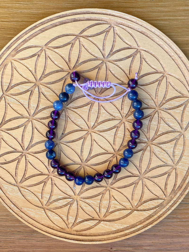 Amethyst & Sodalite Adjustable Bracelet