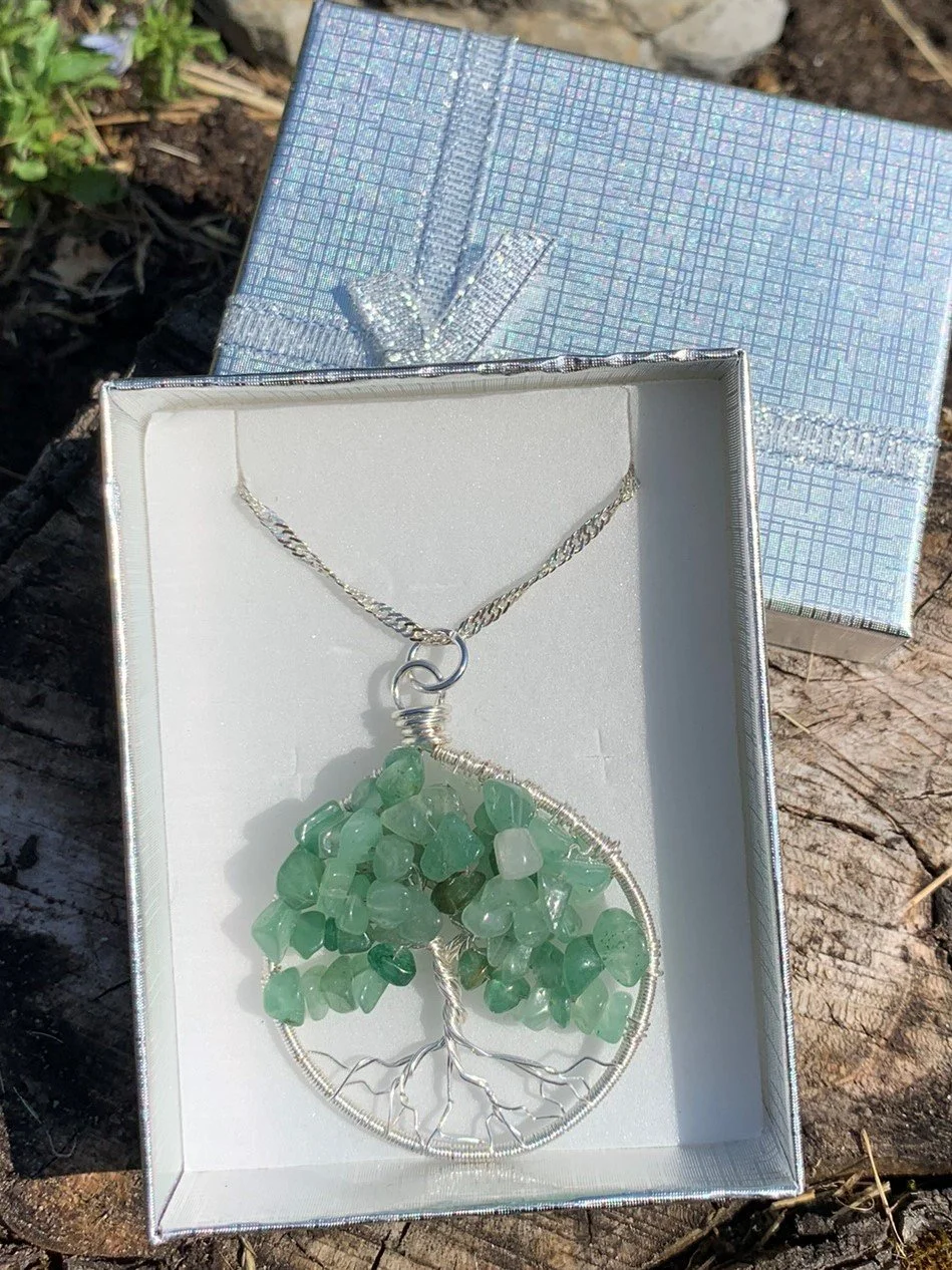 Green Aventurine Tree of Life Necklace