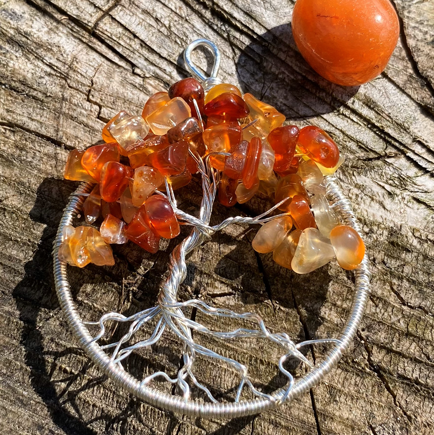 Carnelian Tree of Life Necklace